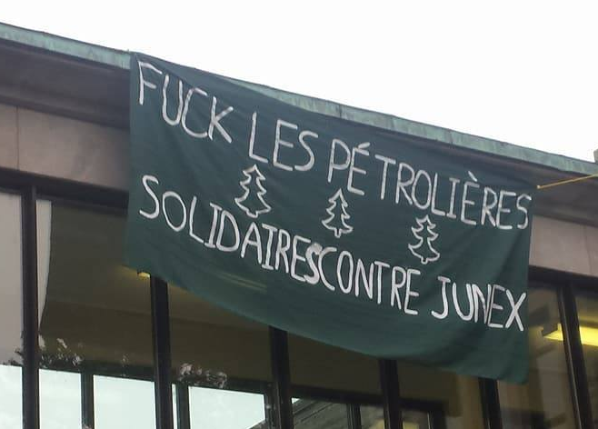 Banner drop: fuck oil companies