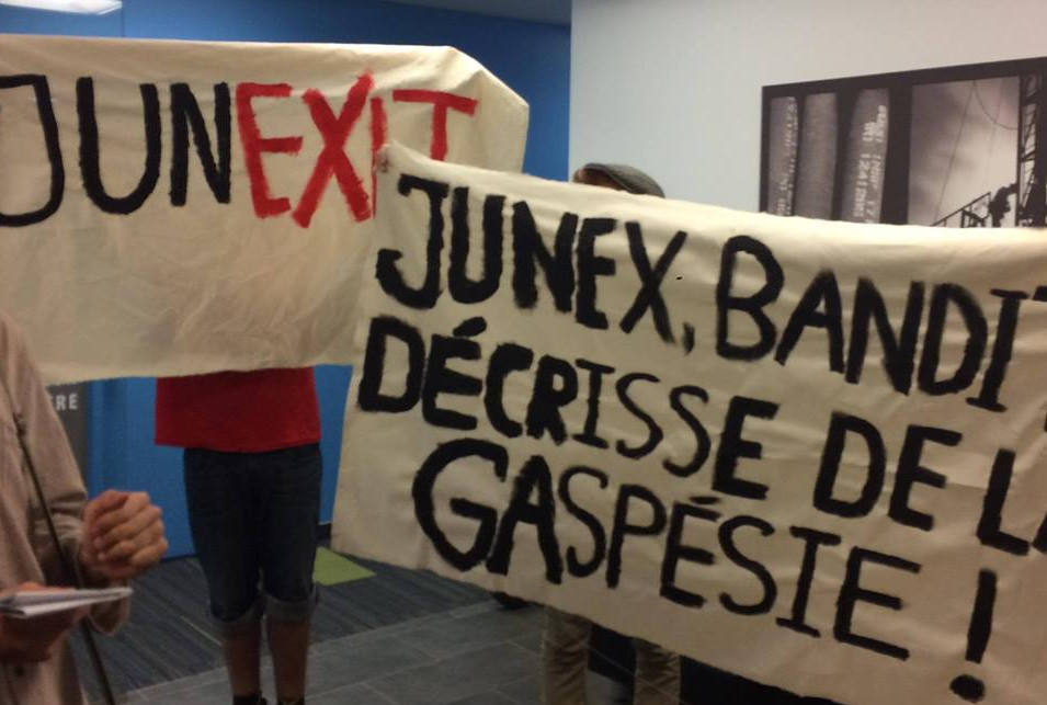 Occupation en cours des bureaux de Junex